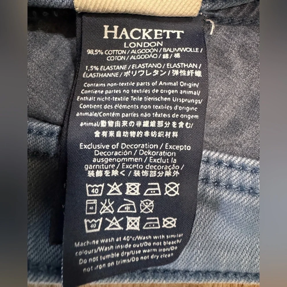 Hackett London Bespoke Denim Newburg Slim, Color 551 Blue, Size 38x32